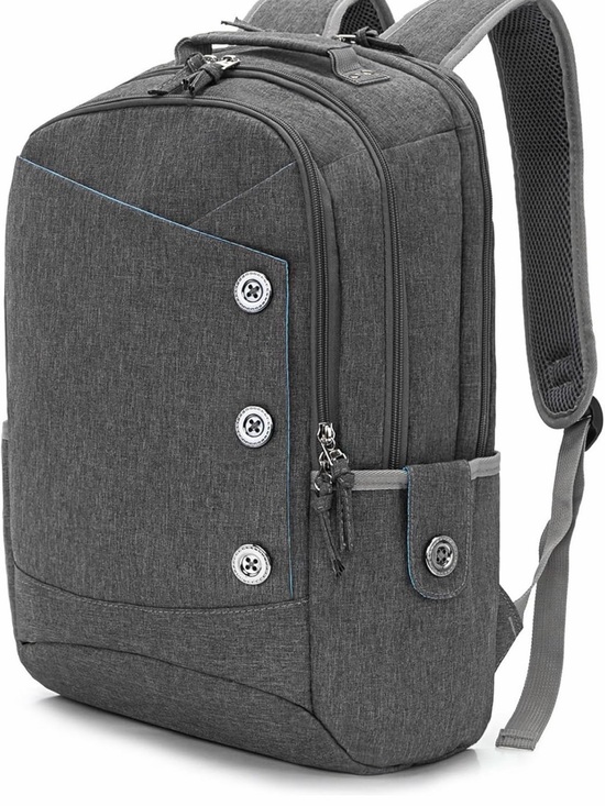 Kingslong Other - Kingslong 15.6 Laptop Bag - Classed Up Grey & Bright Blue